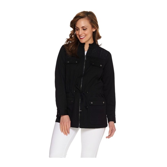 Linea by Louis Dell'Olio Womens Zip Jacket Size M - Picture 1 of 5